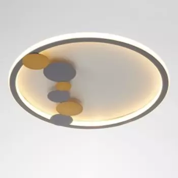 Люстра с ПДУ 2215/1 LED 122Вт диммер серо-золотой 50х50х7 см BayerLux