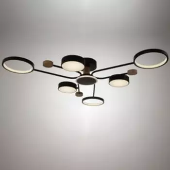 Люстра с ПДУ 2298/7BK LED 156 Вт 3000-6000К черный 1059915 см BayerLux