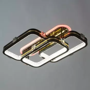 Люстра с ПДУ «Тильда» 3хLED 132 Вт 3000-6000К RGB черный золотой 704216 см
