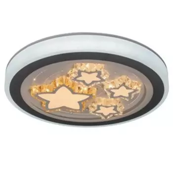 Люстра с ПДУ «Звездный» LED 160 Вт 3000-6000К серо-белый 52528.5 см BayerLux