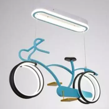 Люстра «Вело» LED 65 Вт 4000К голубой 672537 см BayerLux
