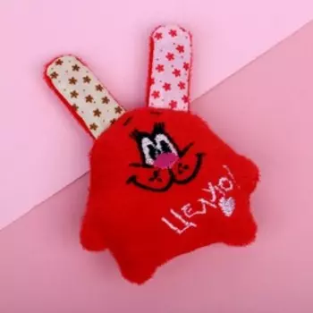 Мягкая игрушка-магнит «Целую!», зайчик