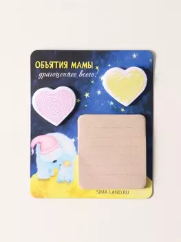 Магнит на холодильник с блоком для записей и стикерами «Объятия мамы», 1012 см