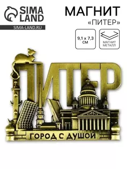 Магнит «Питер», 9.17.3 см
