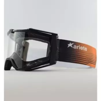Маска кроссовая Ariete 8K Black, чёрная, прозрачные линзы