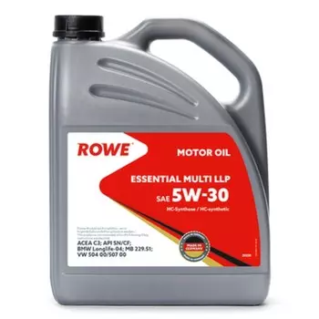 Масло моторное Rowe 5/30 Essential Multi LLP C3, SM/CF, синтетическое, 5 л