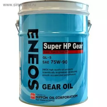 Масло трансмиссионное ENEOS GEAR GL-5 75W-90, минеральное, 20 л