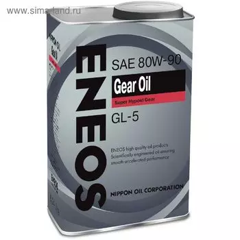 Масло трансмиссионное ENEOS GEAR GL-5 80W-90, минеральное, 1 л