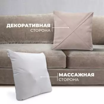 Массажная подушка GESS-161 Decora, 18 Вт, 2 режима, 4 ролика, ИК-прогрев, АКБ, бежевая