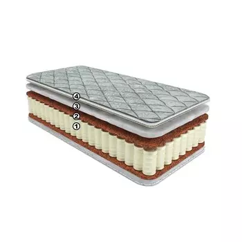 Матрас Silver Dream Cocos TFK-512, размер 160х200 см, высота 20 см, чехол трикот