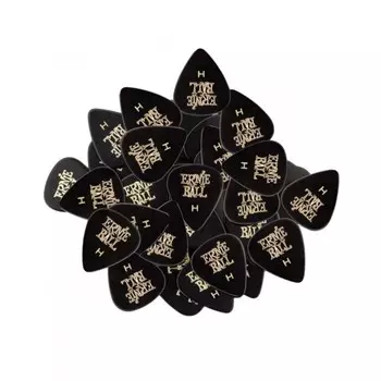 Медиаторы ERNIE BALL 9124 целлюлоза, жесткие, черные 144 шт.