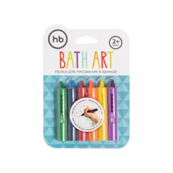 Мелки для рисования в ванной Happy Baby Bath Art, от 2 лет, 6 шт.