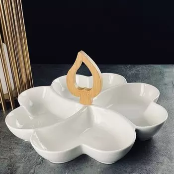 Менажница Lenardi Bamboo, фарфор, бамбук, 29 см