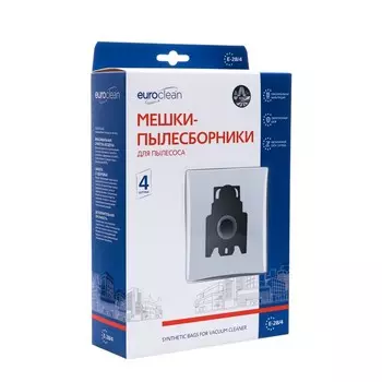 Мешок-пылесборник E-28/4 Euroclean синтетические для пылесоса, 4 шт