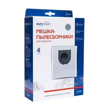 Мешок-пылесборник E-43/4 Euroclean синтетические для пылесоса, 4 шт
