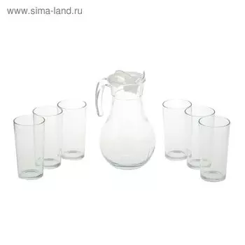 Мини-бар 7 предметов "Бабочка" Гладье: кувшин 1100 мл + стаканы 200 мл