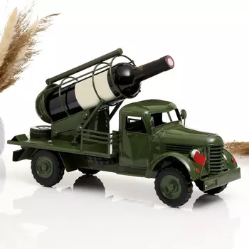 Фигурка металл, держатель для бутылки «Грузовик», зелёный