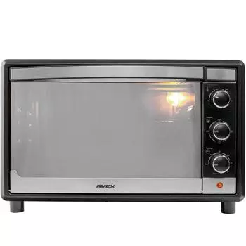 Мини-печь AVEX TR 350 MBCL, 1600 Вт, 35 л, 100-250°С, противень для пиццы, чёрная