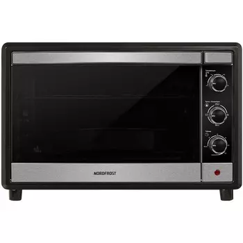 Мини-печь NORDFROST RC 450 ZB pizza, 2000 Вт, 45 л, 100-250°С, гриль, конвекция, чёрная