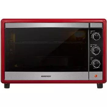 Мини-печь NORDFROST RC 450 ZR pizza, 2000 Вт, 45 л, 100-250°С, гриль, конвекция, красная