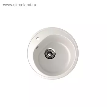 Мойка кухонная Ulgran U101-331, d=500 мм, цвет белый