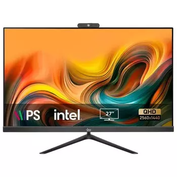 Моноблок IRU Office 27IH5P2K, 27", i5 11400, 8 Гб, SSD 256 Гб, UHDG 730, Dos, чёрный