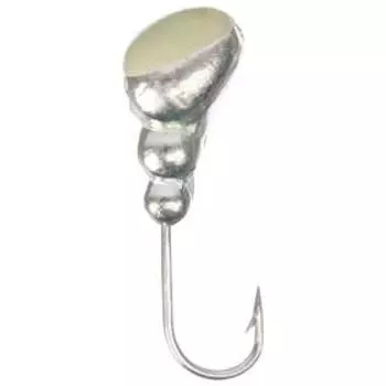 Мормышка «Муравей» с отверстием, цвет silver plated, с фосфорной пяткой, d=3, 5 шт.