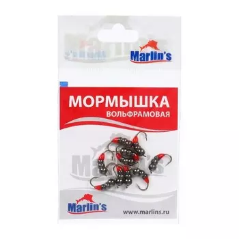 Мормышка вольфрам Marlin's Мураш №3, 4 мм, 1 г, цвет черный, 10 шт.