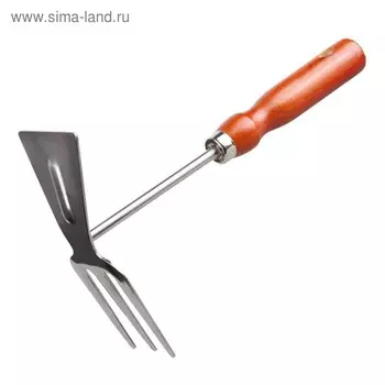 Мотыжка комбинированная, длина 25 см, деревянная ручка, GRINDA