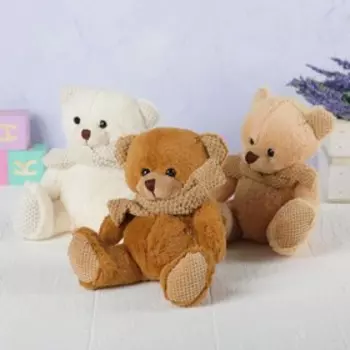 Мягкая игрушка «Мишка», в вязаном шарфике, МИКС