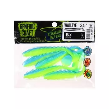 Мягкая приманка Generic Craft Walleye, цвет 102, 9 см, 5 шт.