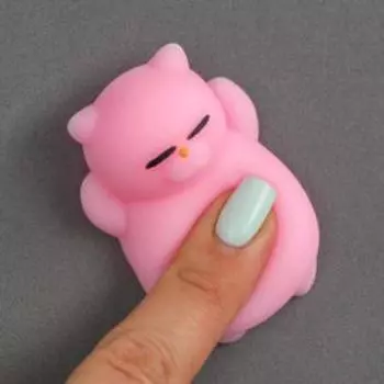 Антистресс игрушка - мялка «Кошечка», светло-розовый