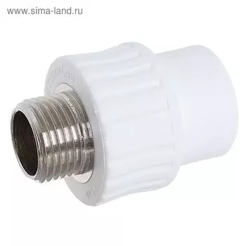 Муфта комбинированная RTP, d=20 мм x 1/2", наружная резьба, полипропиленовая