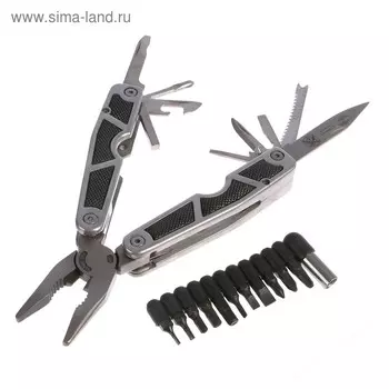 Мультитул Stinger, 10 инструментов, 12 насадок, нейлоновый чехол, коробка картон