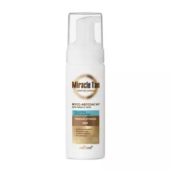 Мусс-автозагар для лица и тела Miracle tan, тёмный оттенок