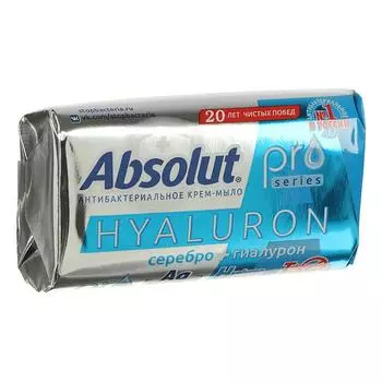 Мыло Absolut Pro Hyaluron, серебро + гиалурон, 90 г
