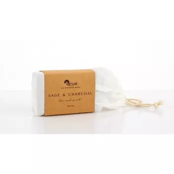 Мыло Arya Home Sage & Сharcoal, цвет чёрный, 150 г