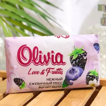 Мыло твердое ALVIERO "Нежный ежевичный мусс", 140 г