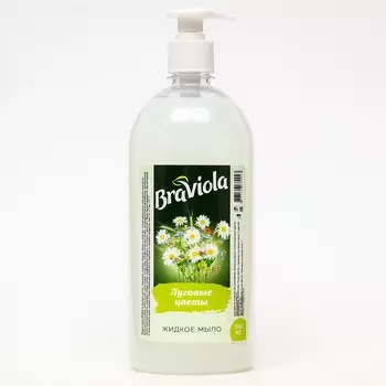 Мыло жидкое Braviola Луговые цветы с дозатором, 1 л