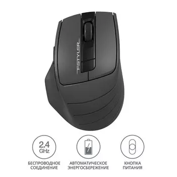 Мышь A4Tech Fstyler FG30 серый оптическая (2000dpi) беспроводная USB (6but)