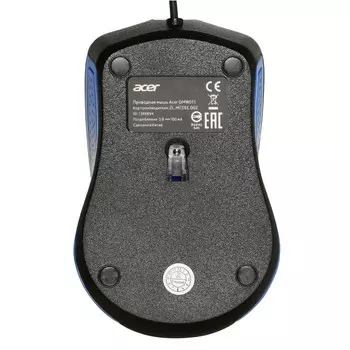 Мышь Acer OMW011 черный/синий оптическая (1200dpi) USB (3but)