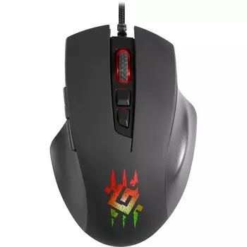Мышь Defender Wolverine GM-700L, игровая, проводная, подсветка, 12800 dpi, USB, чёрная