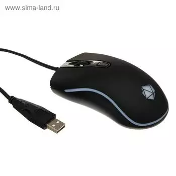 Мышь Qumo Onyx RGB M73, игровая, проводная, оптическая, 2400 dpi, 4 кнопки, USB,RGB, чёрная
