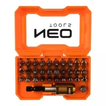 Набор бит с держателем NEO Tools, S2, намагниченный наконечник, хвостовик 1/4, 32 шт