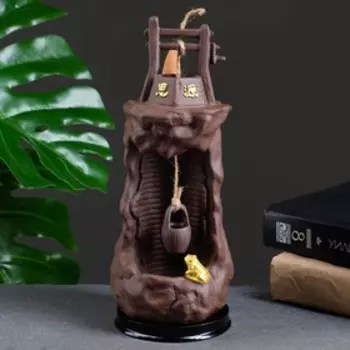 Подставка для благовоний TAKE IT EASY «Колодец», набор благовоний конусы, стелющийся дым, 251010 см, с подсветкой, батарейки LR=44