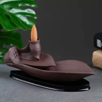 Подставка для благовоний TAKE IT EASY «Лотос», набор благовоний конусы, стелющийся дым, 228 см
