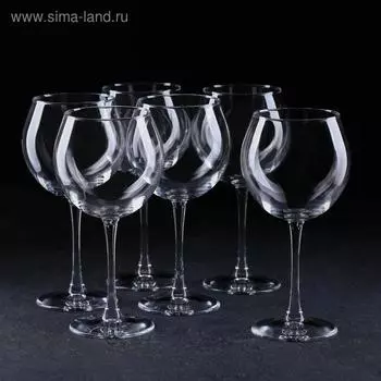 Бокалы для вина Paabahe Enoteca, 630 мл, набор 6 шт., стекло, прозрачные