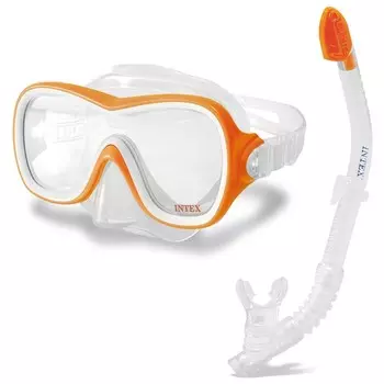 Набор для плавания WAVE RIDER: маска, трубка, от 8 лет, 55647 INTEX