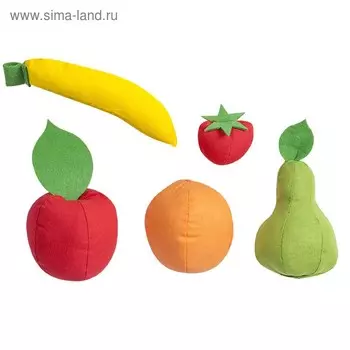 Набор фруктов, 5 предметов, с карточками