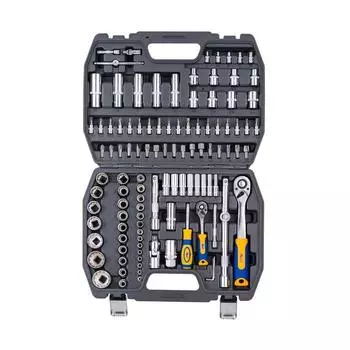 Набор инструмента KRAFT KT700869, 1/2", 1/4" 12-гранные головки, 107 предметов